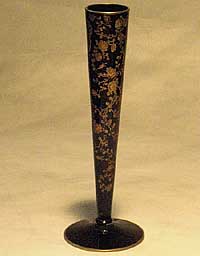 Antique stem vase glass art repaired by Michael Bokrosh