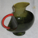 Contemporary glass Kosta multi pitcher art repaired by Michael Bokrosh