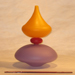 Contemporary glass multicolored vase art repaired by Michael Bokrosh