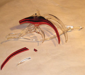 Murano Boro fish glass art broken Murano Boro fish glass art broken