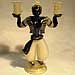 Murano figure balancing glass art repaired by Michael Bokrosh