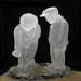 Murano two men glass art repaired by Michael Bokrosh