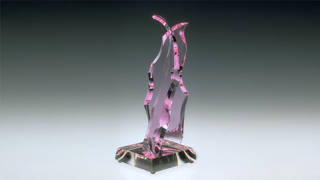 Tristram and Isolde colored glass sculpture by Michael Bokrosh