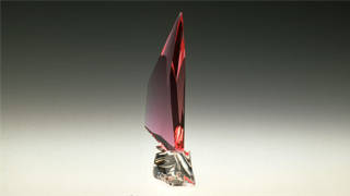 Voyage From Goga colored glass sculpture by Michael Bokrosh